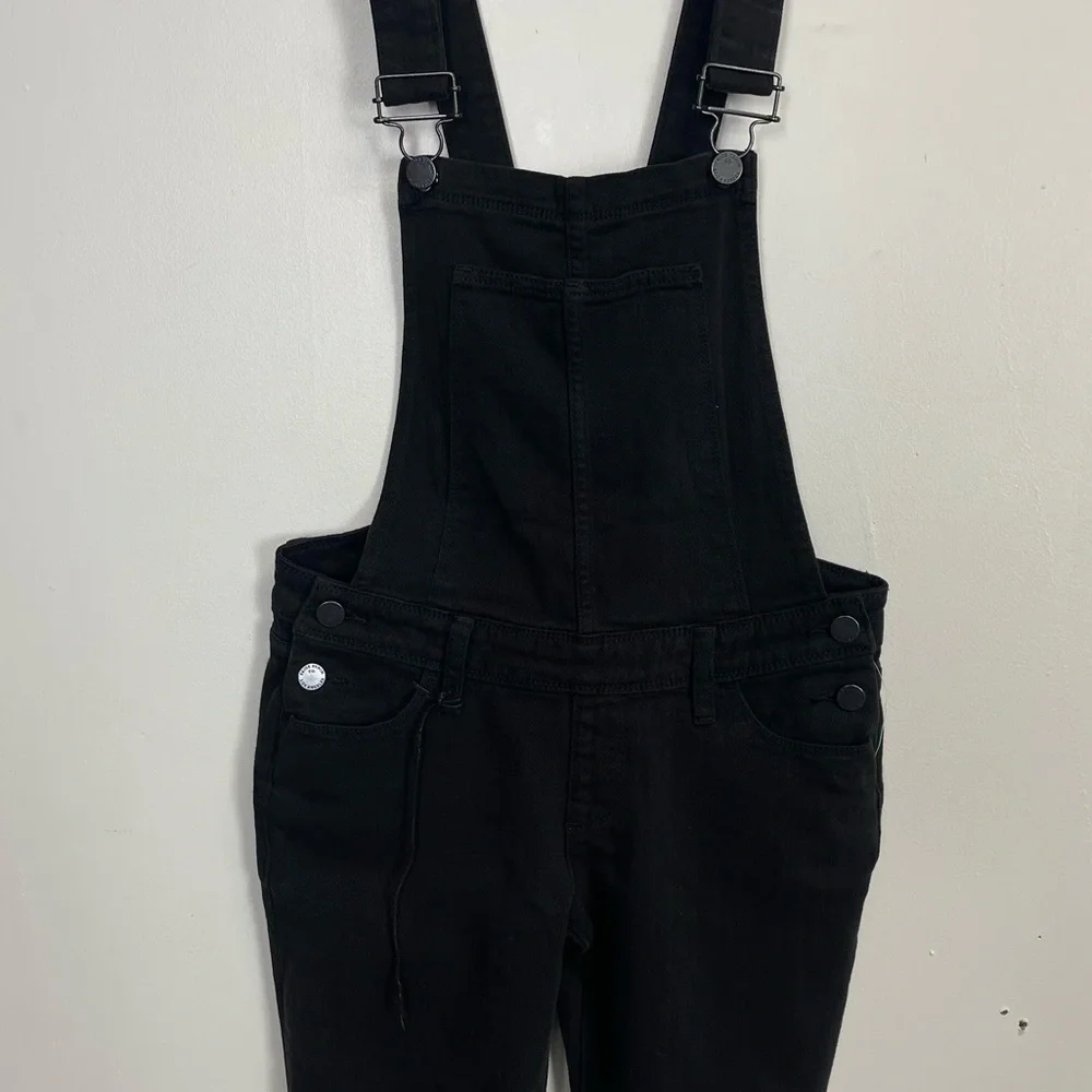 NEW Paige Denim Sierra Overalls Womens Size 24 Black Cotton Blend NWOT